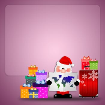 Santa Claus with gifts for Christmas