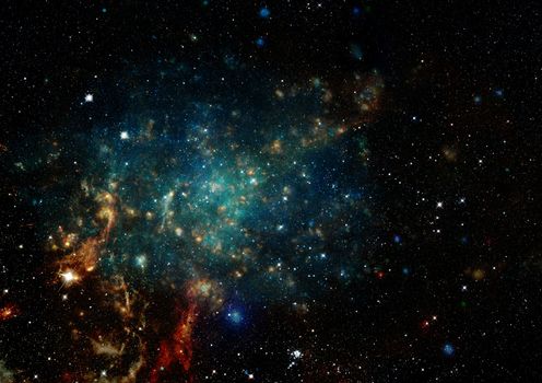 Small part of an infinite star field of space in the Universe. "Elements of this image furnished by NASA".