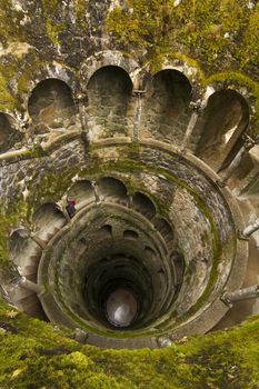 View of a section of the beautiful park called, Quinta da Regaleira, located in Sintra, Portugal.