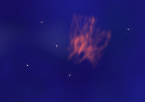 Far being shone nebula and star field against space. "Elements of this image furnished by NASA".