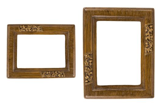 Two Retro photo frames on a white background