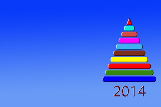 colored tree pyramid