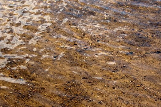 Background of the transparent river water.
