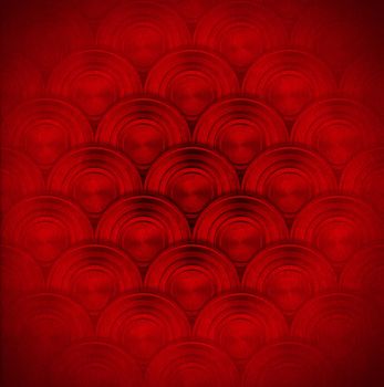 Texture or background with red circles on red velvet background