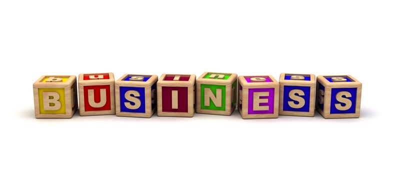 Business with play cubes