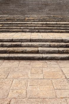 stone staircase of an old building