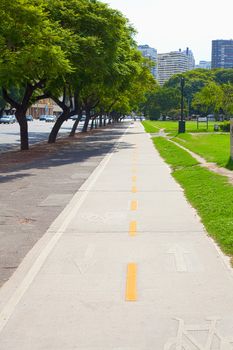 bicycle lane in the park
