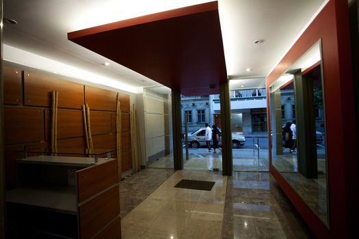interior lobby of a modern building