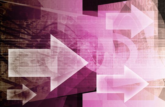Management Leadership Leading the Way with Arrows