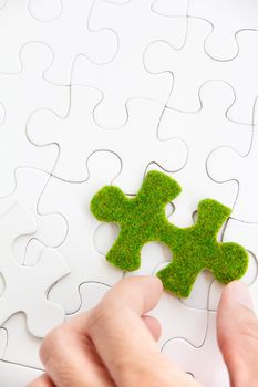 green puzzle piece