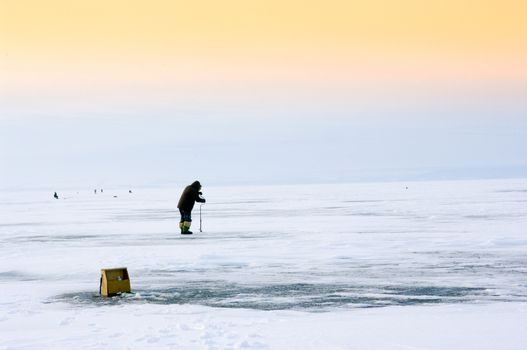 Hobby of many people - it is fishing in the winter