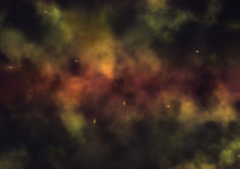 Star field in space, a nebulae and a gas congestion. "Elements of this image furnished by NASA".