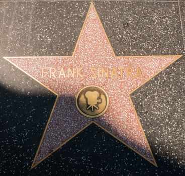 Frank Sinatra Hollywood Star in Los Angeles on street 2013
