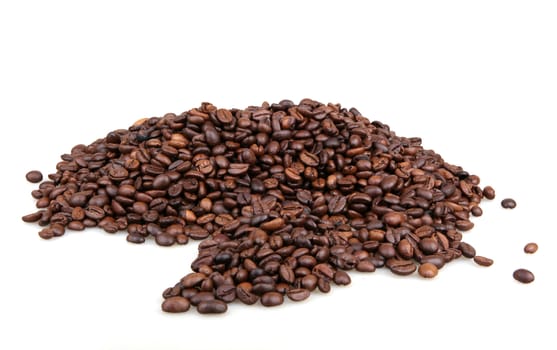 Coffee Beans Isolated On White