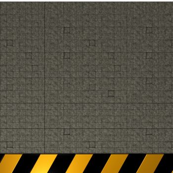 yellow and black sriped warning bar on stone background