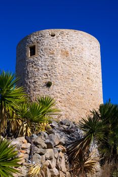 Javea denia San antonio Cape old windmills masonry structure in Alicante province spain