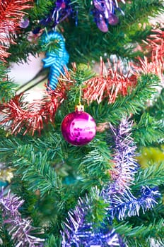 Christmas tree and decorative box for celebration