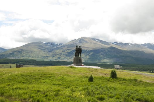 Memorial dedicated to the men of the original British Commando Forces raised during World War II