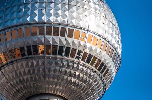 view of the high Fernsehturm in Berlin