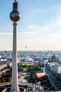 aerial view of the center of Berlin, Germany