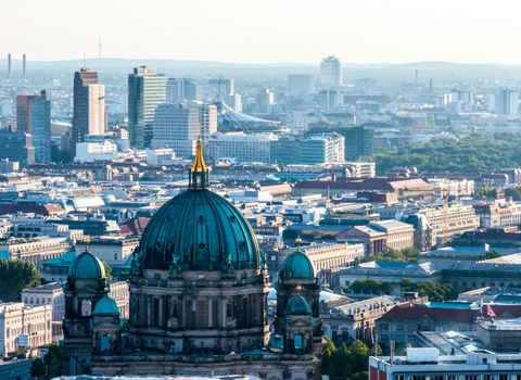 aerial view of the center of Berlin, Germany