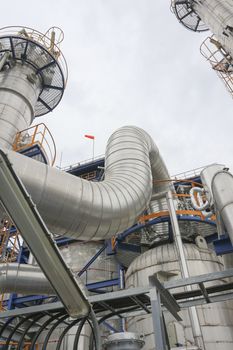 Oil and chemical industrial plant area in day time