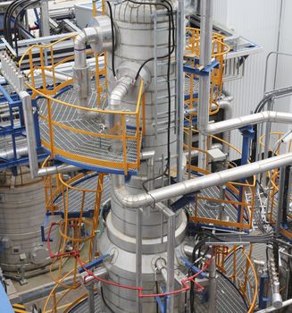 Oil and chemical industrial plant area in day time