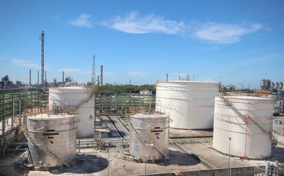 Chemical tanks storage in factory