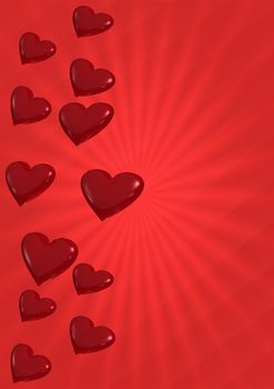 3d generate valentine's day background