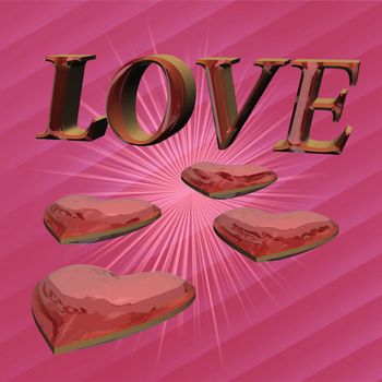Glossi LOVE and Heart Valentine's day background