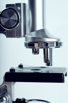 Closeup view of microscope
