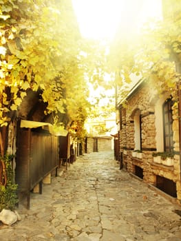 Street in the Old Nessebar Town, Bulgaria