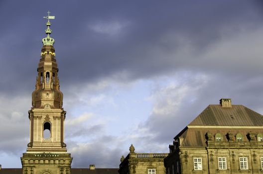 Christiansborg Palace in the center of Copenhagen,  Denmark. Seat of the Danish government