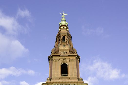 Tower of Christiansborg castle the Danish Parliament Building in Denmark