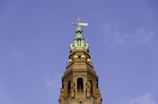 Tower of Christiansborg castle the Danish Parliament Building in Denmark