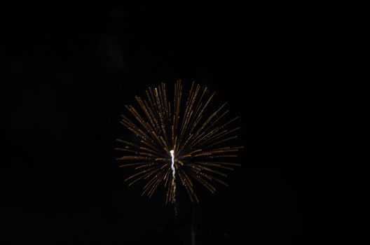 celebrate festival fire work on black sky background