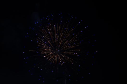 celebrate festival fire work on black sky background