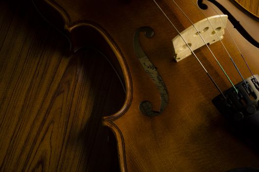 "time to practice violin" violin in vintage style on wood background