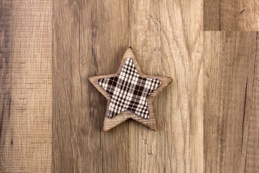 decoration with wooden background and moravian star 