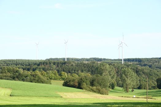 Mountains with forested mountain