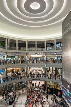 MINNEAPOLIS,MN - JULY 18: Interior of Mall of America during a busy day, on July 18, 2013, in Minneapolis MN. 