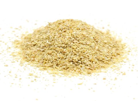 A pile of soybean meal, an ideal organic fertilizer