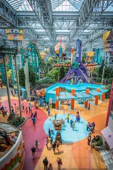 MINNEAPOLIS,MN - JULY 18: Theme park of Mall of America during a busy day, on July 18, 2013, in Minneapolis MN. 