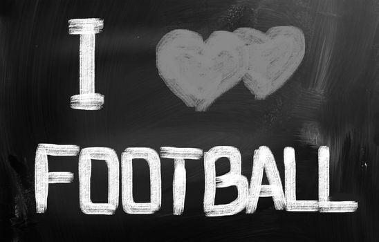 I Love Football Concept
