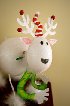 Reindeer with green scarf - Christmas Decoration
