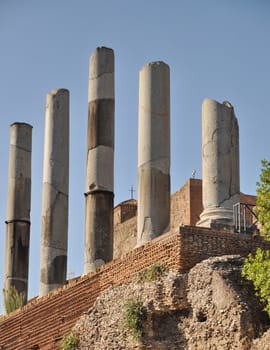 Columns in Rome, Italy