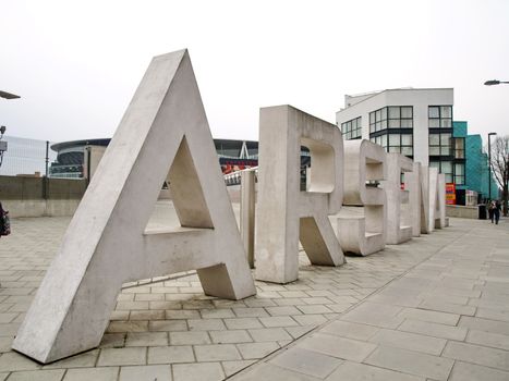 LONDON - MARCH 18. Big Characters of Arsenal FC. The Emirates Stadium is located in the Islington area, slightly north of the centre of London, England on March 18, 2010.