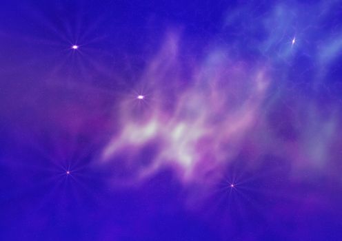 Far being shone nebula and star field against space. "Elements of this image furnished by NASA".