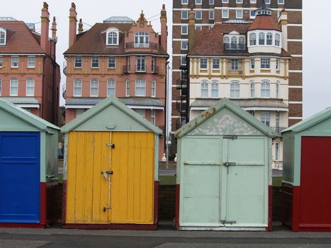 Colorful sheds in Brighton, UK