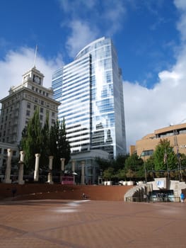 Pioneer square in Portland, Oregon, USA